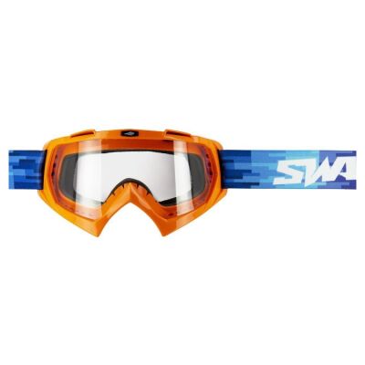 Swaps PIXEL motokrosové brýle oranžové/modré/čiré